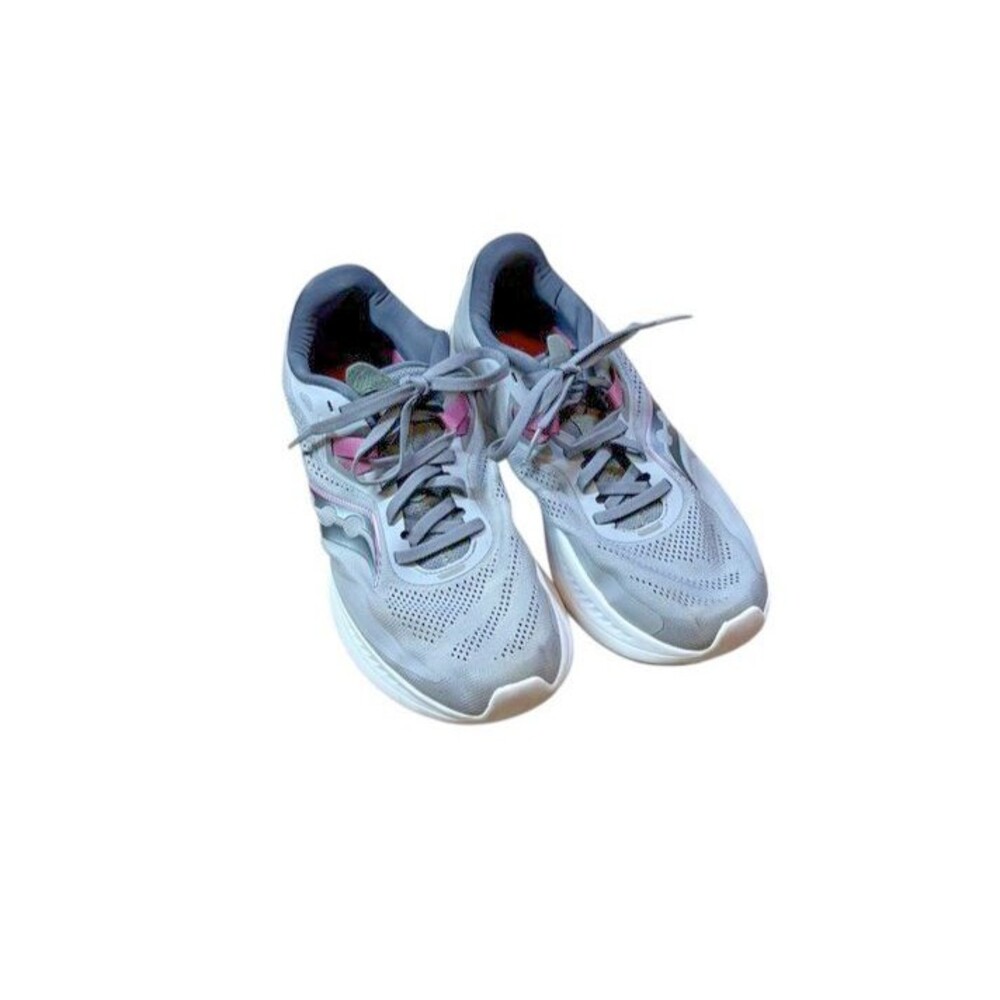 Saucony Women's Athletic Shoes - Light Gray and Pink - Picture 2 of 9